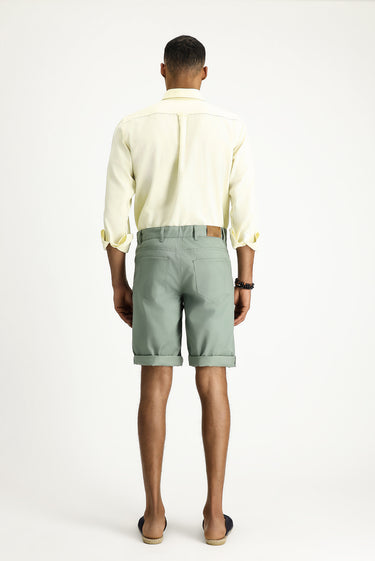 Çağla Yeşili 4 Drop Relaxed Fit Rahat Kesim Bermuda Şort