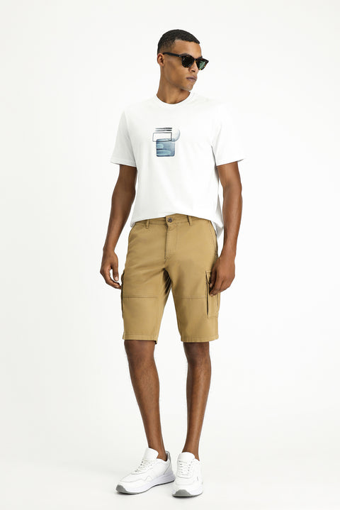 Taba 6 Drop Regular Fit Standart Kesim Pamuklu Bermuda Kargo Şort