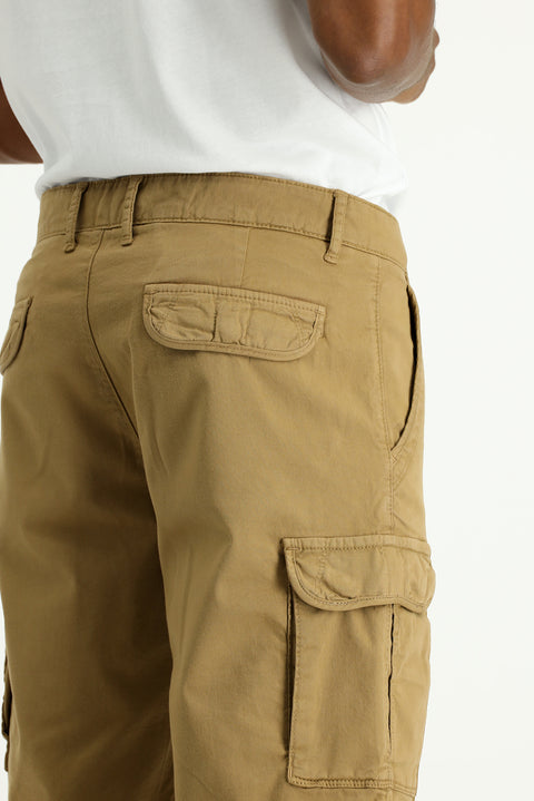Taba 6 Drop Regular Fit Standart Kesim Pamuklu Bermuda Kargo Şort