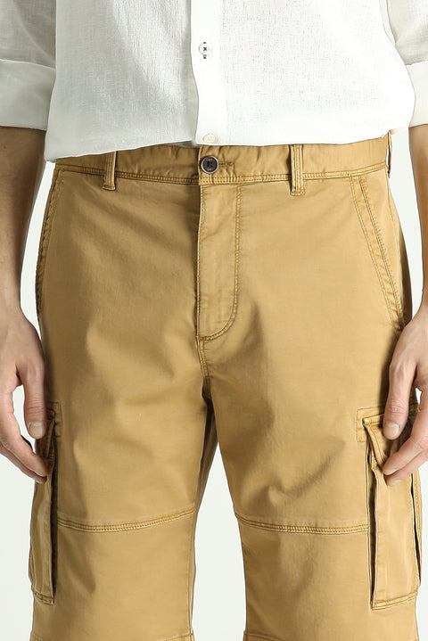 Taba 6 Drop Regular Fit Standart Kesim Pamuklu Bermuda Kargo Şort