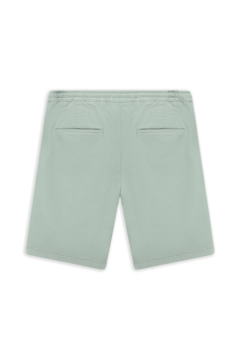 Su Yeşili 6 Drop Regular Fit Standart Kesim Beli Lastikli İpli Pamuklu Bermuda Şort