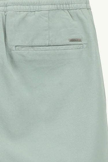  Su Yeşili Regular Fit Beli Lastikli İpli Pamuklu Bermuda Şort