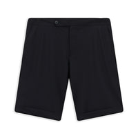 Koyu Lacivert Techno-Line Super Slim Fit Ekstra Dar Kesim Likralı Bermuda Şort