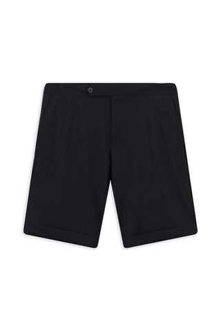 Koyu Lacivert 7 Drop Super Slim Fit Eksra Dar Kesim Techno-Line Likralı Bermuda Şort