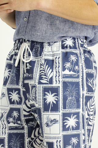  Koyu Lacivert Desenli Deniz ?ortu-Ki??l?