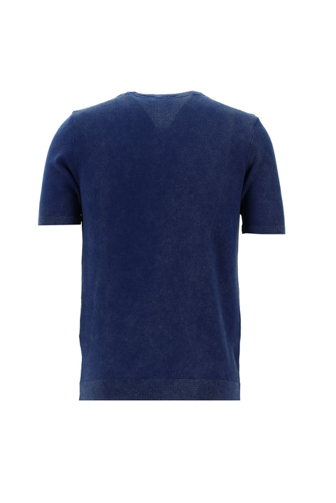 İndigo Bisiklet Yaka Slim Fit Tişört