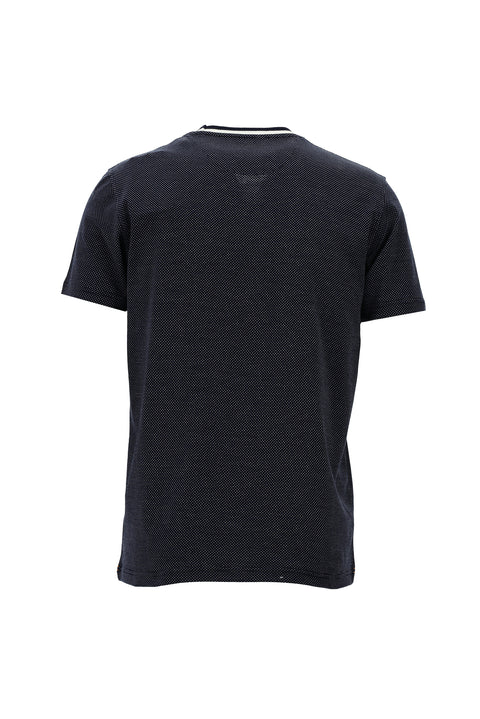 Orta Lacivert Bisiklet Yaka Slim Fit Tişört