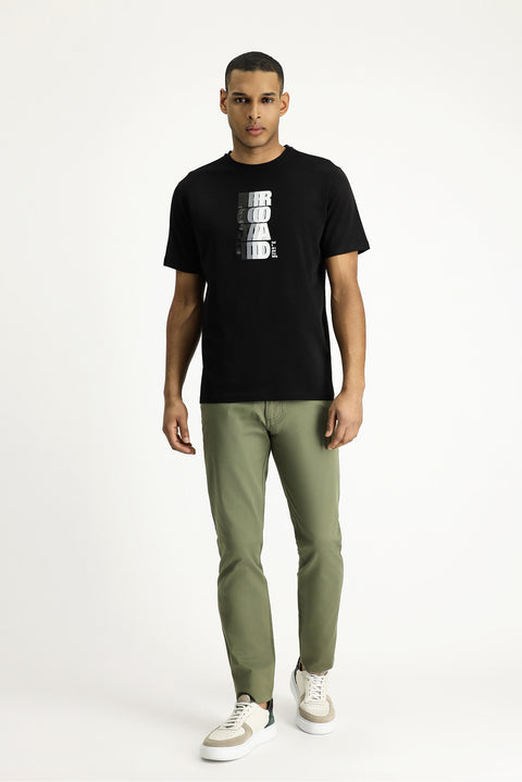 Black Crew Neck Slim Fit T-Shirt