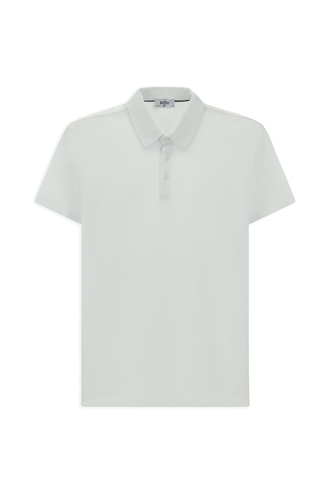 Beyaz Regular Fit Pamuk Polo Yaka Tişört