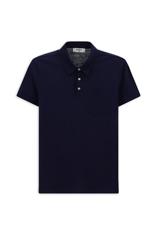  Koyu Lacivert Regular Fit Pamuk Cepli Polo Yaka Tişört