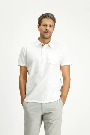  Ekru Regular Fit Pamuk Cepli Polo Yaka Tişört