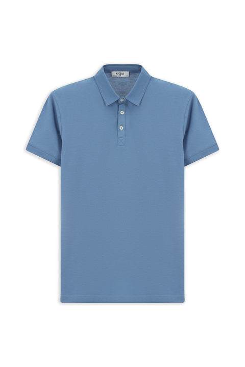 Indigo Regular Fit Cotton Polo Shirt