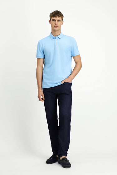  Mavi Regular Fit Pamuk Polo Yaka Tişört