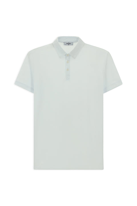 Beyaz Regular Fit Pamuk Polo Yaka Tişört