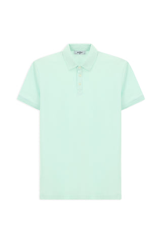  Mint Yeşili Regular Fit Pamuk Polo Yaka Tişört