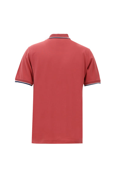 Açık Kırmızı Polo Yaka Regular Fit Pamuk Tişört
