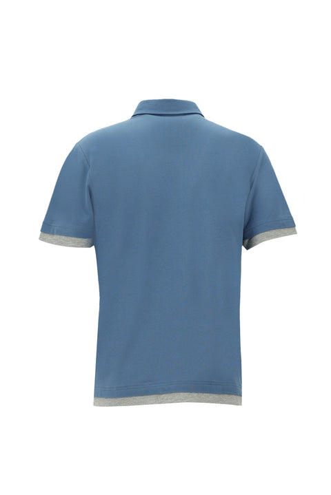Havacı Mavi Polo Yaka Regular Fit Tişört