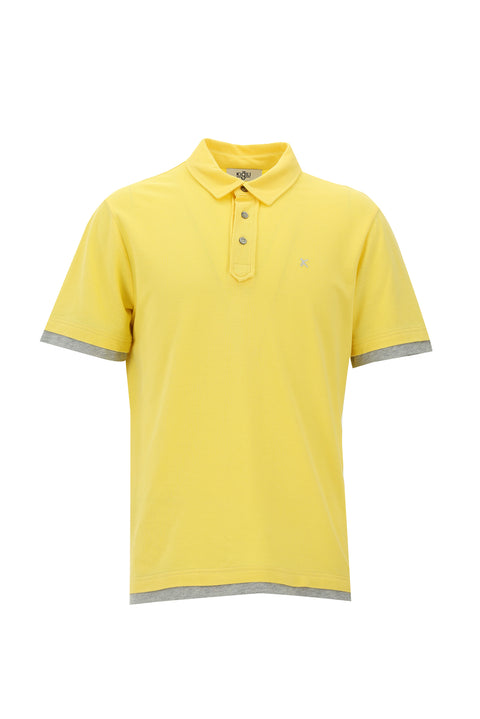 Açık Sarı Polo Yaka Regular Fit Tişört