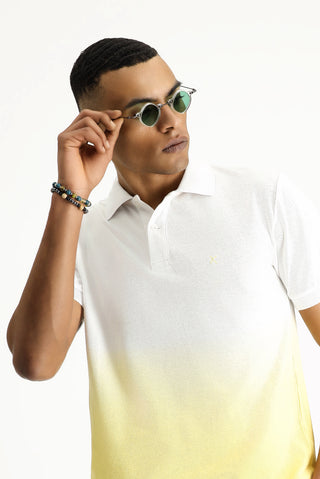  Limon Sar? Regular Fit Desenli Nak??l? Pamuk Polo Yaka Ti?ört-Ki??l?