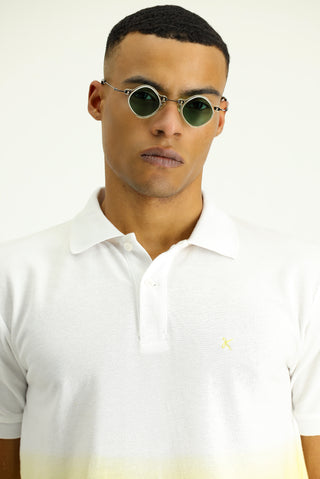  Limon Sar? Regular Fit Desenli Nak??l? Pamuk Polo Yaka Ti?ört-Ki??l?