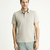 Orta Vizon Polo Yaka Regular Fit Desenli Pamuklu Tişört