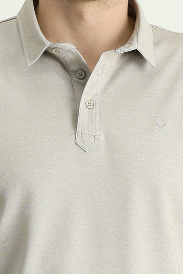Orta Vizon Polo Yaka Regular Fit Desenli Pamuklu Tişört