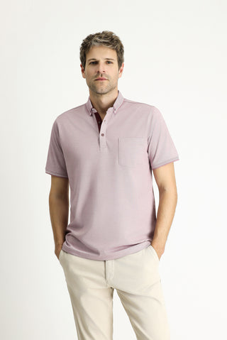 Gül Kurusu Polo Yaka Regular Fit Pamuklu Tişört
