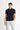 Koyu Lacivert Techno-Line Polo Yaka Regular Fit Baskılı Tişört