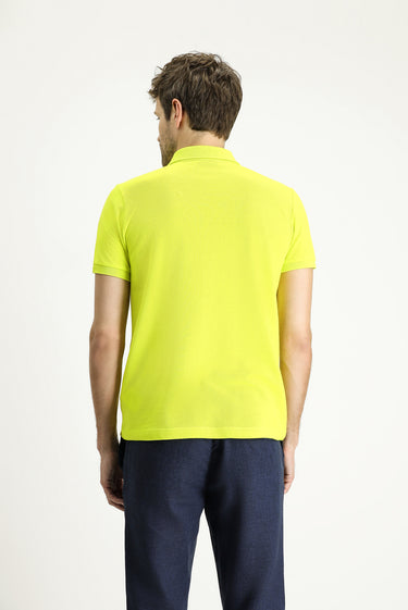 Lime Slim Fit Dar Kesim Nakışlı Pamuk Polo Yaka Tişört