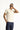 Orta Bej Polo Yaka Slim Fit Dar Kesim Keten Karışımlı Tişört