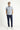Açık Lacivert Polo Yaka Slim Fit Dar Kesim Desenli Tişört