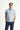 Açık Lacivert Polo Yaka Slim Fit Dar Kesim Desenli Tişört