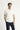 Kırık Beyaz Polo Yaka Slim Fit Dar Kesim Desenli Tişört