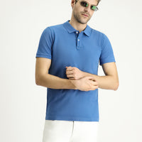İndigo Slim Fit Dar Kesim Nakışlı Pamuk Polo Yaka Tişört