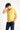 Koyu Sarı Slim Fit Dar Kesim Nakışlı Pamuk Polo Yaka Tişört