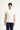 Krem Polo Yaka Slim Fit Dar Kesim Nakışlı Pamuk Tişört