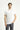 Beyaz Polo Yaka Slim Fit Dar Kesim Desenli Pamuk Tişört