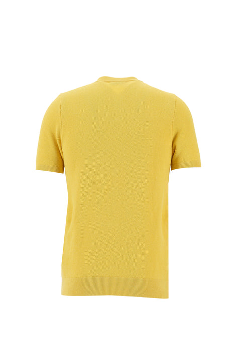 Light Yellow Polo Collar Slim Fit T-Shirt