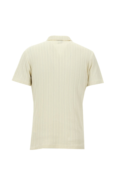 Açık Bej Polo Yaka Slim Fit Tişört