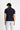 Koyu Lacivert Techno-Line Polo Yaka Slim Fit Dar Kesim Fermuarlı Likralı Tişört