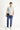  Orta Gri Melanj Polo Yaka Slim Fit Dar Kesim Desenli Pamuklu Tişört