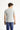  Orta Gri Melanj Polo Yaka Slim Fit Dar Kesim Desenli Pamuklu Tişört