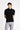 Siyah Fermuarlı Desenli Slim Fit Dar Kesim Polo Yaka Tişört