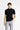 Siyah Fermuarlı Desenli Slim Fit Dar Kesim Polo Yaka Tişört