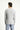 Açık Gri Melanj Bisiklet Yaka Slim Fit Dar Kesim Pamuklu Sweatshirt