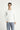 Beyaz Bisiklet Yaka Slim Fit Dar Kesim Pamuklu Sweatshirt