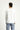 Beyaz Bisiklet Yaka Slim Fit Dar Kesim Pamuklu Sweatshirt
