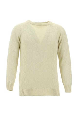  Krem Bisiklet Yaka Slim Fit Dar Kesim Pamuk Triko Kazak