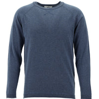 Havacı Mavi Bisiklet Yaka Slim Fit Dar Kesim Pamuk Triko Kazak