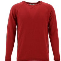 Açık Kırmızı Bisiklet Yaka Slim Fit Dar Kesim Pamuk Triko Kazak